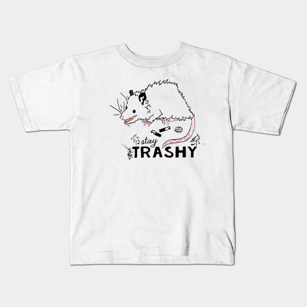 Stay Trashy Kids T-Shirt by meldaxanton